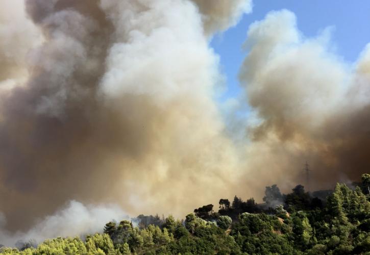 Πυρκαγιά στη Ζήρεια - Αναφορές για καμμένα σπίτια - Συνεχής ενημέρωση