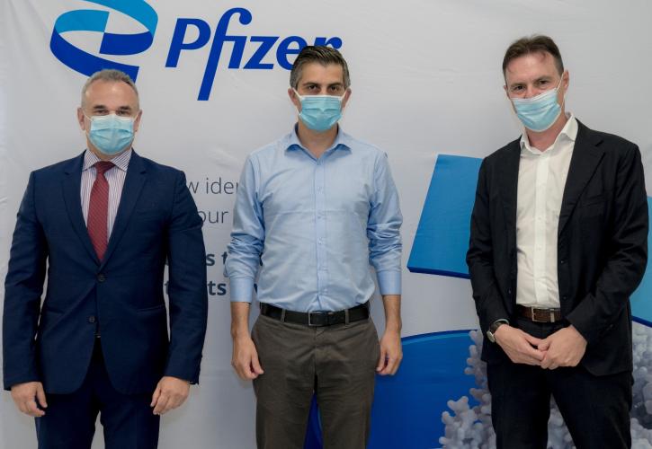 Στις εγκαταστάσεις της Pfizer στη Θεσσαλονίκη ο Υφ. Ανάπτυξης και Επενδύσεων Χρ. Δήμας