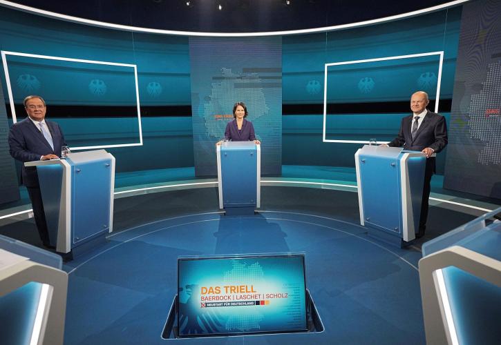 Γερμανία: Σήμερα το τελευταίο debate για τους 3 "μεγάλους" υποψήφιους - Μπροστά ο Σολτς