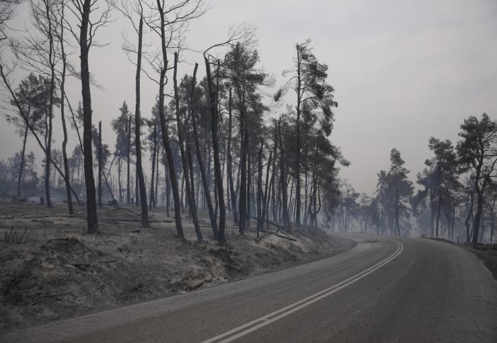 Συνεχίζεται ο εφιάλτης στη Εύβοια: Με πλωτά μέσα φεύγουν από τη Λίμνη - Τεράστιες αναζωπυρώσεις