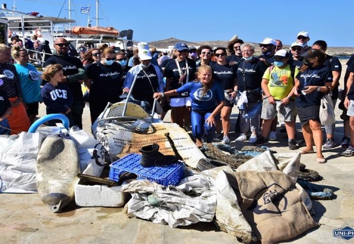 Περιβαλλοντική δράση στο εμβληματικό νησί της Δήλου, από τις Uni-pharma & InterMed