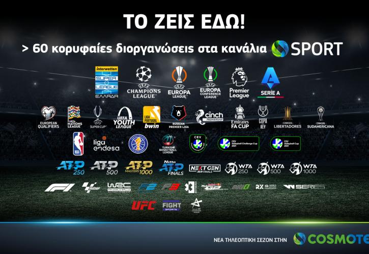 Μπάλα σε όλα τα γήπεδα παίζει τη νέα σεζόν, η COSMOTE TV