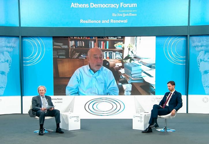 Athens Democracy Forum: Ο Ε. Χέγκερ συζητά με τον Τζ. Στίγκλιτς για την αναδιανομή του πλούτου