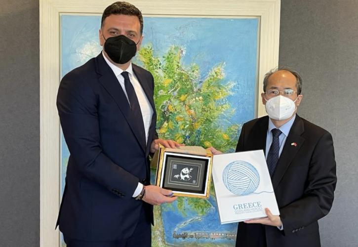 Συνάντηση Κικίλια με τον Πρέσβη της Λαϊκής Δημοκρατίας της Κίνας