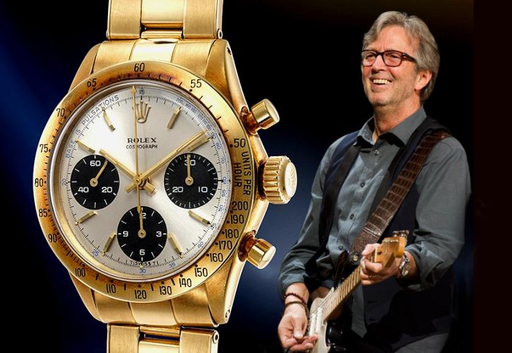 Σε δημοπρασία το σπάνιο χρυσό Rolex Daytona του Eric Clapton για 1,6 εκατ. δολάρια