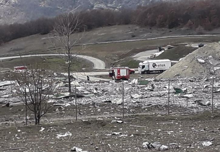 Ισχυρή έκρηξη σε εργοστάσιο παραγωγής εκρηκτικών στα Γρεβενά - Συνεχίζονται οι έρευνες για τους τρεις νεκρούς