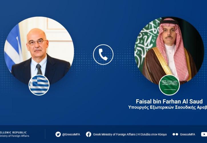 Δένδιας: Eίχαμε εγκάρδια συνομιλία με τον ΥΠΕΞ της Σ. Αραβίας για διμερείς σχέσεις και γεωπολιτικές εξελίξεις