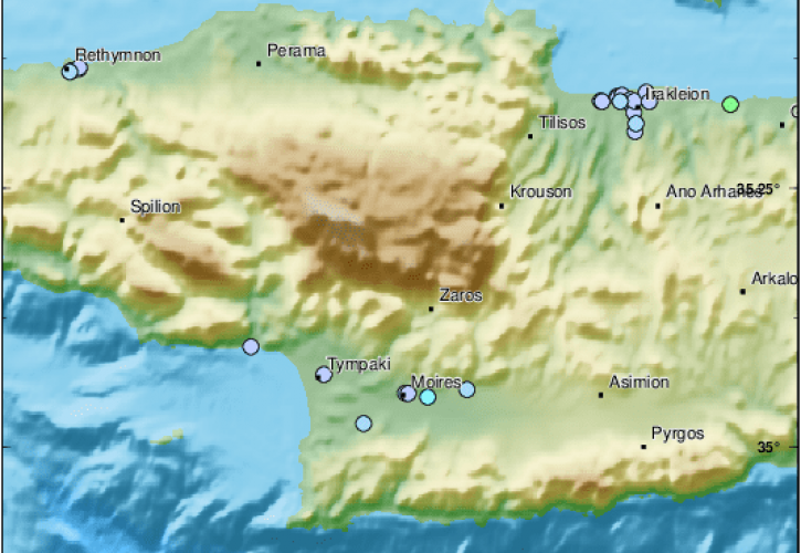Κρήτη: Σεισμός 4,8 Ρίχτερ νότια από τα Μάταλα