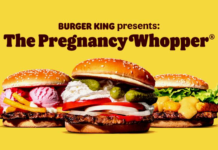 Ειδικά burger για τις λιγούρες της εγκυμοσύνης λάνσαρε η Burger King
