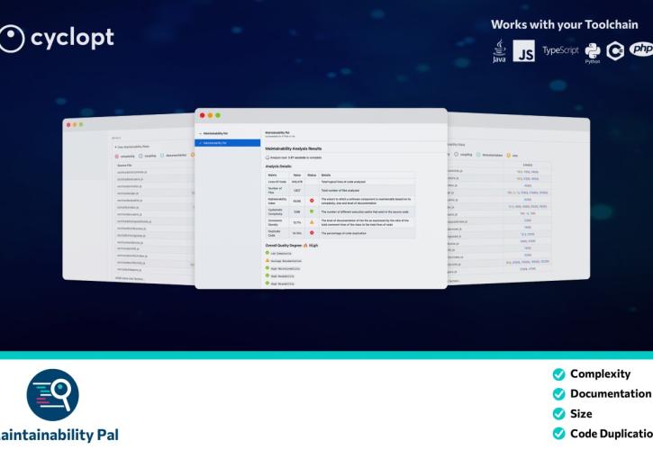 Cyclopt: Η ελληνική startup μας συστήνει τον καθημερινό βοηθό συντήρησης λογισμικού, το Maintainability Pal