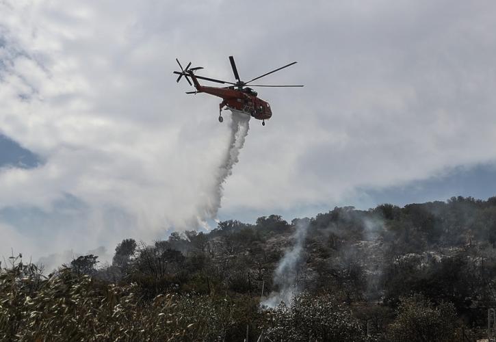 Πυρκαγιά κοντά σε σπίτια στη Λούτσα - Ενισχύονται οι πυροσβεστικές δυνάμεις
