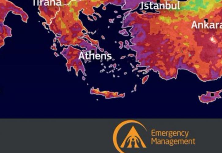 Copernicus: Στο «κόκκινο» ο χάρτης της Ευρώπης - Σε ακραίο κίνδυνο φωτιάς η Αττική