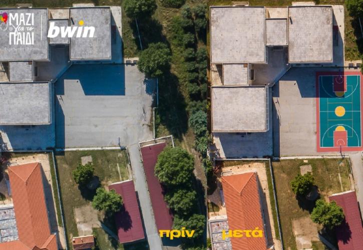 H bwin σε συνεργασία με την Ένωση «Μαζί για το Παιδί» ανακατασκεύασαν το νέο γήπεδο στη Ροδόπη!