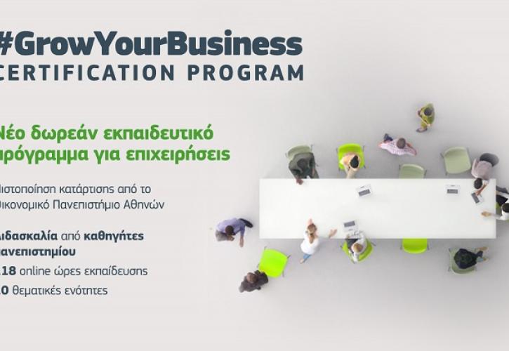 GrowYourBusiness: Νέο δωρεάν εκπαιδευτικό πρόγραμμα για επιχειρήσεις, με πιστοποιητικό κατάρτισης από το ΟΠΑ