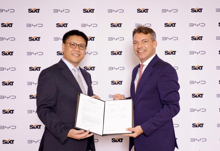 Η Sixt θα αγοράσει 100.000 ηλεκτρικά οχήματα από την BYD για την Ευρώπη
