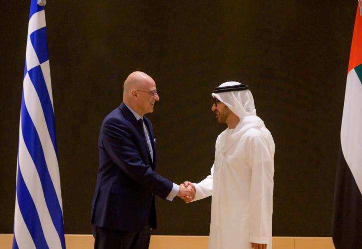 Δένδιας: Οι εξελίξεις σε Μ. Ανατολή και Αν. Μεσόγειο στο επίκεντρο της συνάντησης με τον ΥΠΕΞ των ΗΑΕ