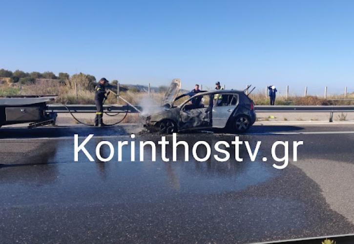 Κόρινθος: Αυτοκίνητο έπιασε φωτιά εν κινήσει στον αυτοκινητόδρομο Κορίνθου – Τριπόλεως