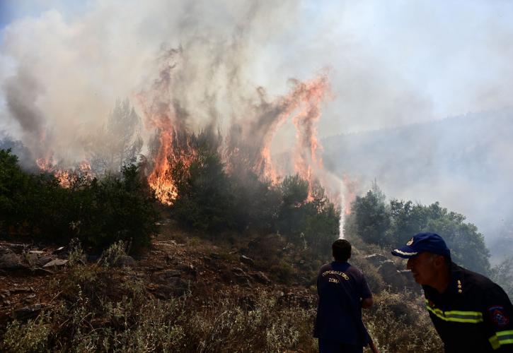 Ανεξέλεγκτο το μέτωπο στη Δυτική Αττική - Καίγονται σπίτια σε Μάνδρα & Λουτράκι - Ενημερώθηκε ο Κυρ. Μητσοτάκης