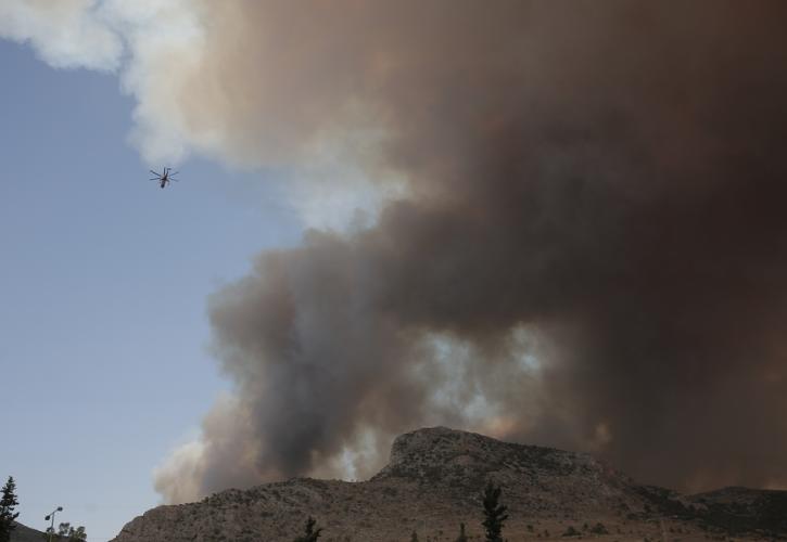 Meteo για φωτιά στη Φυλή: Δύσκολες οι συνθήκες τις επόμενες ώρες