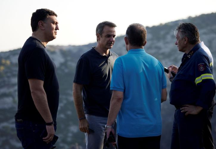 Την Πάρνηθα επισκέφθηκε ο πρωθυπουργός Κ. Μητσοτάκης