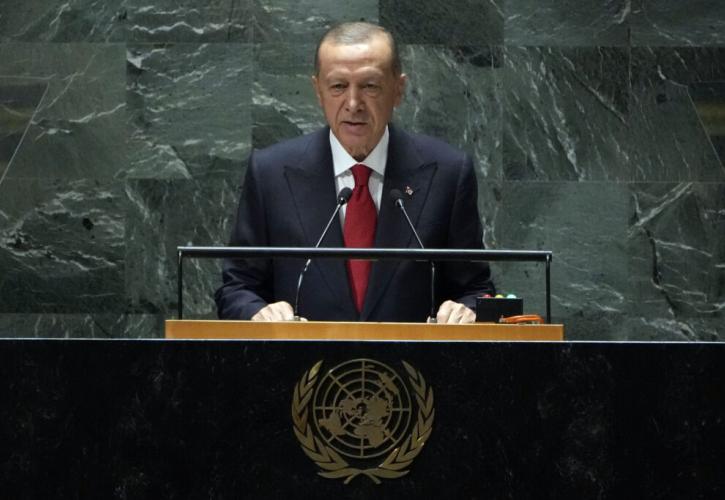 Ερντογάν από ΟΗΕ: «Να αναγνωριστούν τα Κατεχόμενα ως Τουρκική Δημοκρατία της Βόρειας Κύπρου»