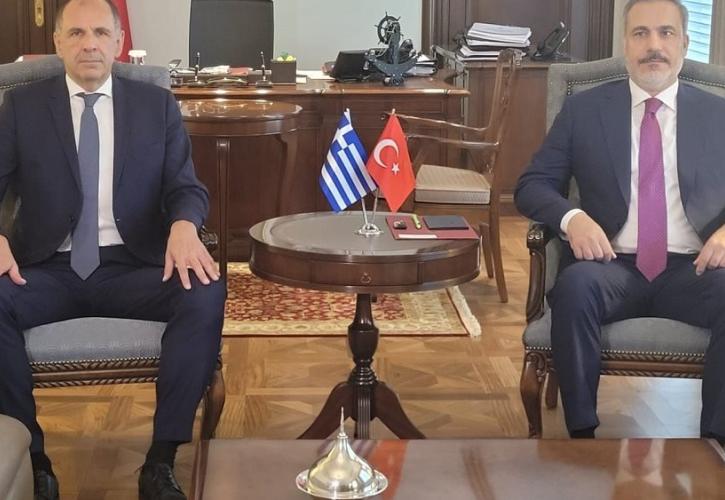Ολοκληρώθηκε η συνάντηση Γεραπετρίτη - Φιντάν στην Άγκυρα: «Να χτίσουμε πάνω σε όσα μας ενώνουν»