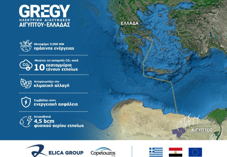 GREGY: Πρόταση για ένταξη της ηλεκτρικής διασύνδεσης Ελλάδας-Αιγύπτου στη λίστα Έργων Αμοιβαίου Ενδιαφέροντος της ΕΕ