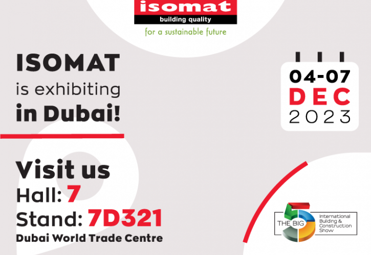 Isomat: Συμμετέχει για 10η συνεχή χρονιά στην Big 5 Dubai 2023