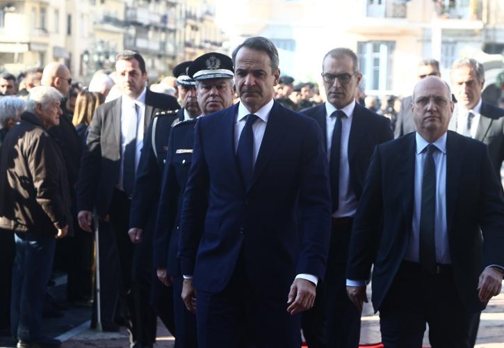 Θεσσαλονίκη: Παρουσία του Κυρ. Μητσοτάκη η εξόδιος ακολουθία του αστυνομικού Γ. Λυγγερίδη
