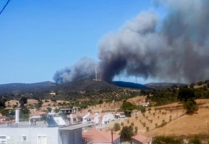 Σε εξέλιξη δύο πυρκαγιές στην Εύβοια