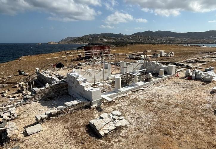 ΥΠΠΟ: Συνεχίστηκε και φέτος η ανασκαφή στο Ιερό του Απόλλωνα στη θέση Μάντρα Δεσποτικού και στη νησίδα Τσιμηντήρι