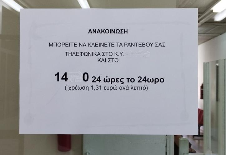 Τηλέφωνο για ραντεβού με χρέωση 1,31 ευρώ/λεπτό σε Κέντρο Υγείας της 6ης Υ.Πε.