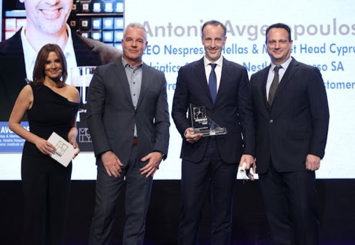 Manager of the Υear 2024 o Αντώνης Αυγερόπουλος, CEO Nespresso, ομίλου Nestle