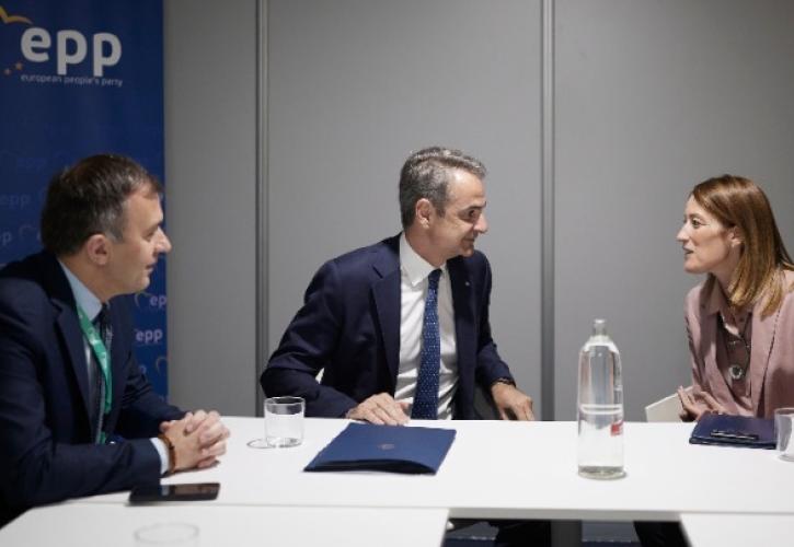 Συναντήσεις Μητσοτάκη με Μέτσολα, Κρίστερσον και Βιρκούνεν