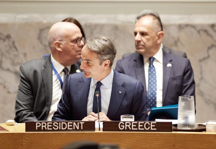 Μητσοτάκης στο ΣΑ του ΟΗΕ: Η Ελλάδα θα παραμείνει θεματοφύλακας της ελεύθερης ναυσιπλοΐας