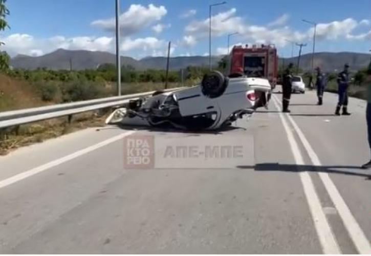 Τροχαίο δυστύχημα στην εθνικη οδό Ναυπλίου- Μυκηνών με σοβαρούς τραυματισμούς