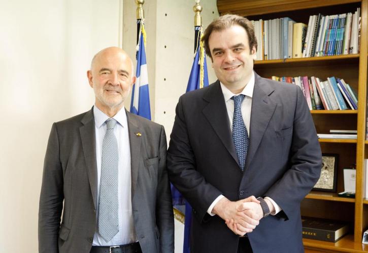 Συνάντηση Πιερρακάκη - Μοσκοβισί: «Διαχρονικός φίλος της Ελλάδας»