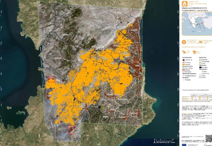 Περίπου 41 χιλιάδες στρέμματα κάηκαν από τη μεγάλη πυρκαγιά στη Χίο