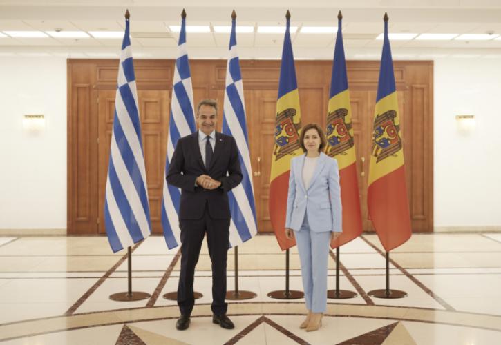 Μητσοτάκης: Η Ελλάδα μπορεί να συμβάλλει στην ενεργειακή ασφάλεια της Μολδαβίας