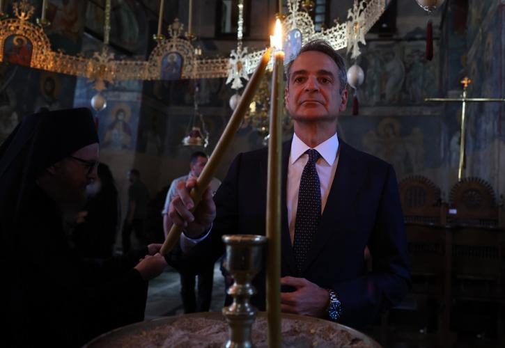 Μητσοτάκης από Άγιο Όρος: Οικονομική στήριξη με 100 εκατ. ευρώ έως το 2030