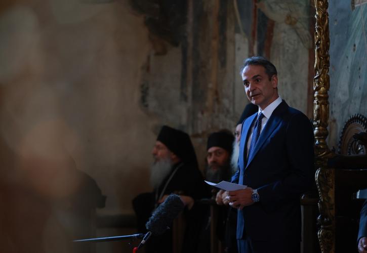 Στις Καρυές ο Κυρ. Μητσοτάκης
