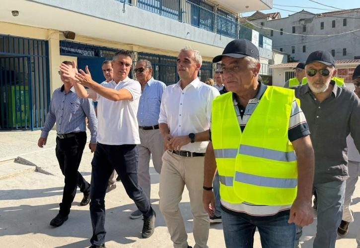 Στη Λέσβο ο Χρ. Δήμας - Επίσκεψη στο φράγμα Τσικνιά και σε σχολικά έργα