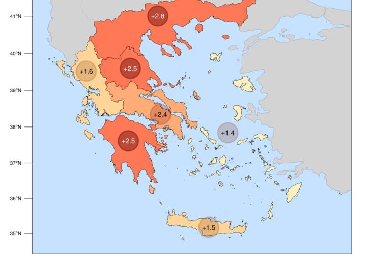 Ιούλιος 2025: Ο δεύτερος θερμότερος για τη Βόρεια και τη Στερεά Ελλάδα από το 2010