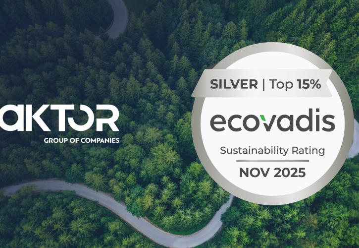Ο Όμιλος AKTOR απέσπασε τη διάκριση "Silver Medal Award" από την EcoVadis