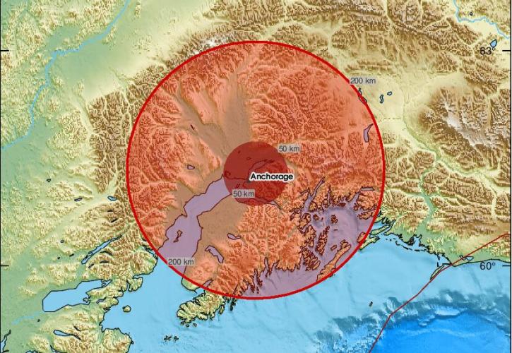 Ισχυρός σεισμός 6 Ρίχτερ στην Αλάσκα