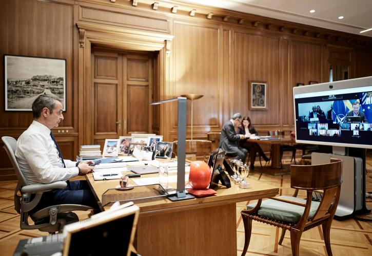 Σε έκτακτη τηλεδιάσκεψη των ηγετών της ΕΕ για την Ουκρανία συμμετείχε ο Κυρ. Μητσοτάκης