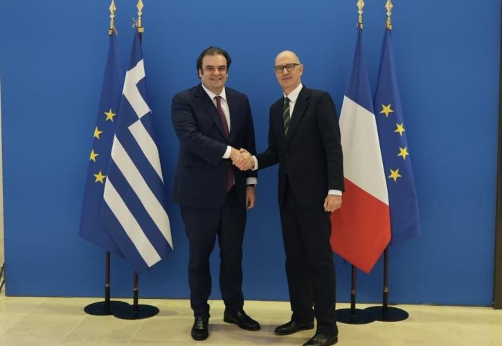 Συνάντηση Πιερρακάκη με τον ΥΠΟΙΚ της Γαλλίας Roland Lescure