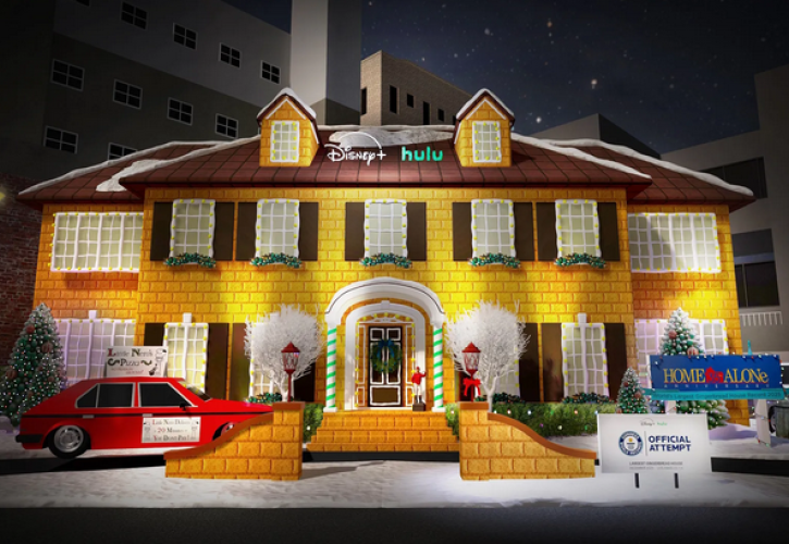 Γιγάντιο σπίτι της ταινίας «Home Alone» από τζίντζερμπρεντ κατέρριψε ρεκόρ Γκίνες