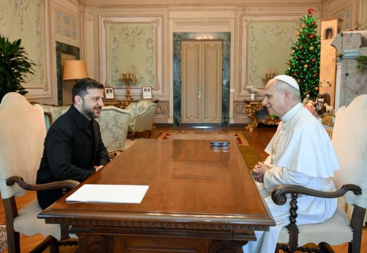 Συνάντηση Ζελένσκι με πάπα Λέοντα - Το απόγευμα συνομιλίες με Μελόνι