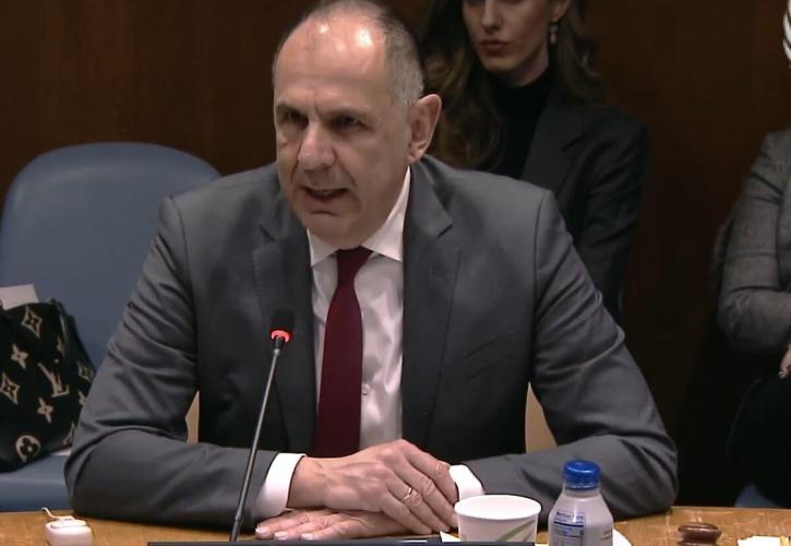 Γεραπετρίτης στον ΟΗΕ: Θεμέλιο για ειρήνη και συνεργασία μεταξύ των εθνών η ασφαλής ναυτιλία